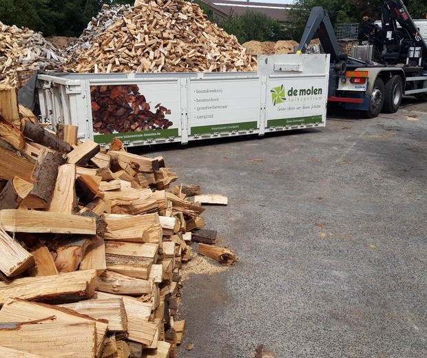 halfdroog brandhout mix los gestort per stère Mix haagbeuk, es, eik los gestort
