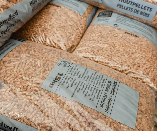 houtpellets naaldhout + loofhout Ecologische brandstof met hoog rendement