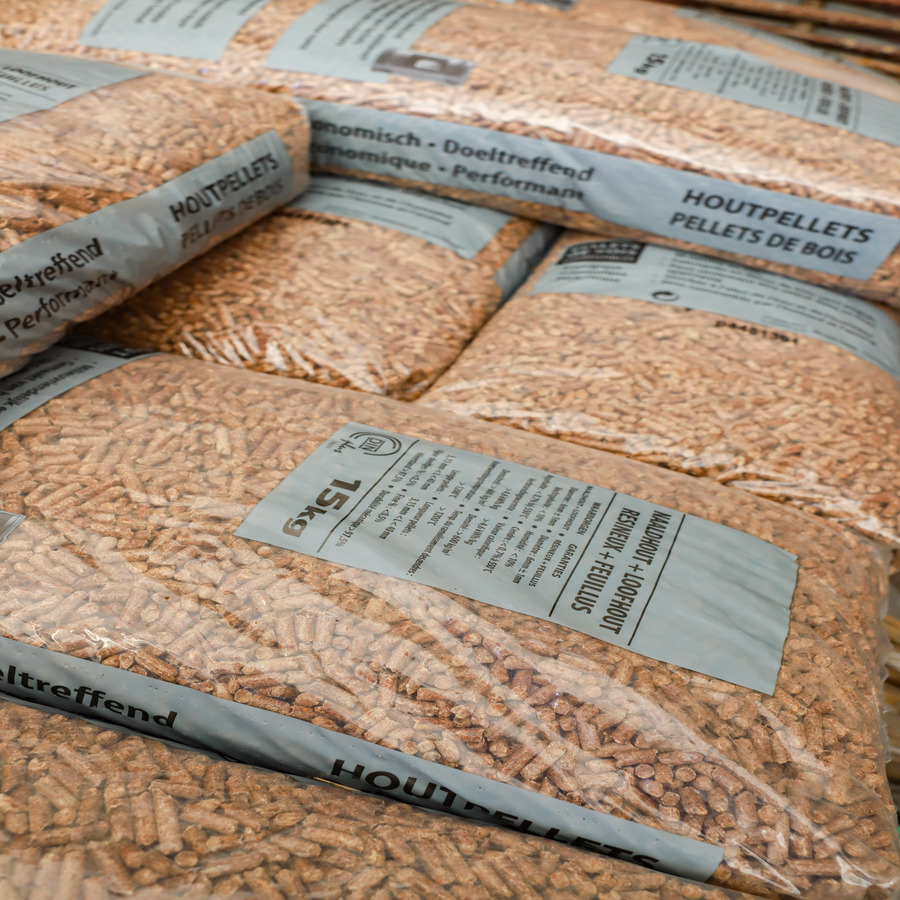 Houtpellets Naaldhout + Loofhout Ecologische brandstof met hoog
